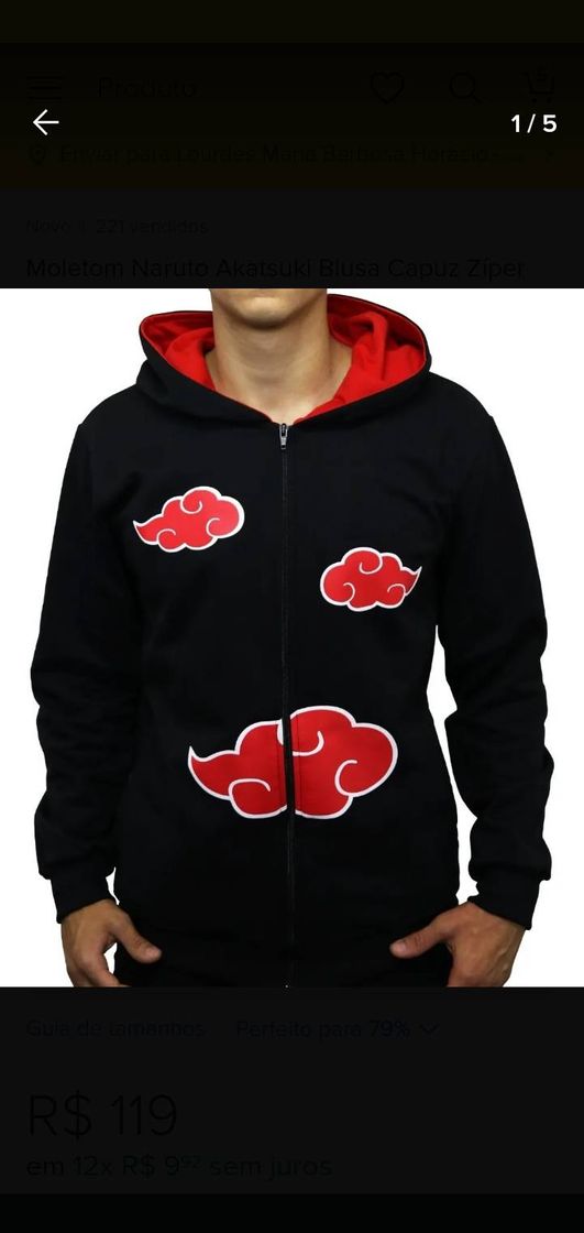 Moda Moletom Naruto Akatsuki