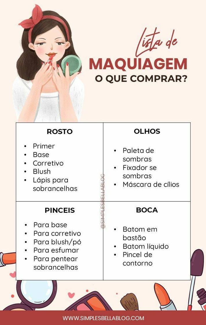 Moda Kit básico de maquiagem