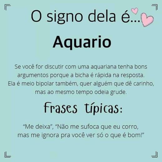 Frases típicas de aquário!