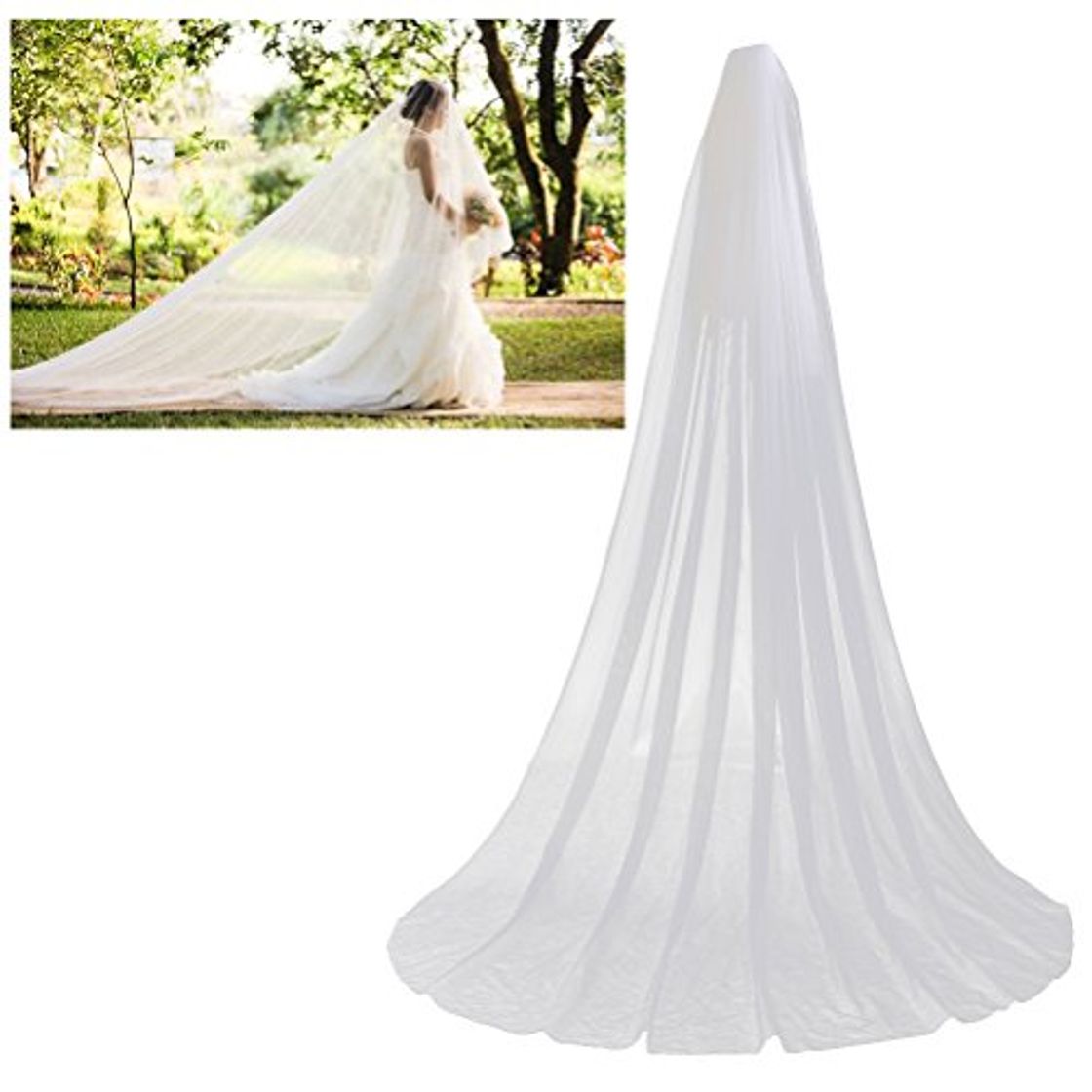 Producto Frcolor Velos nupciales de la boda, Velos de novia largos de 3M