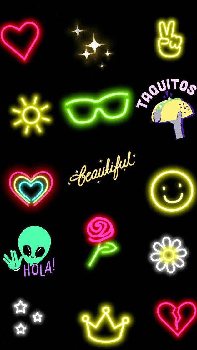 Fashion Wallpaper emoji neon