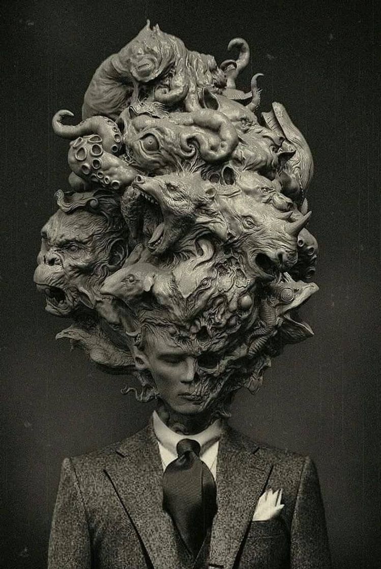 Social "Expansão da mente" escultura de Yuuki Morita