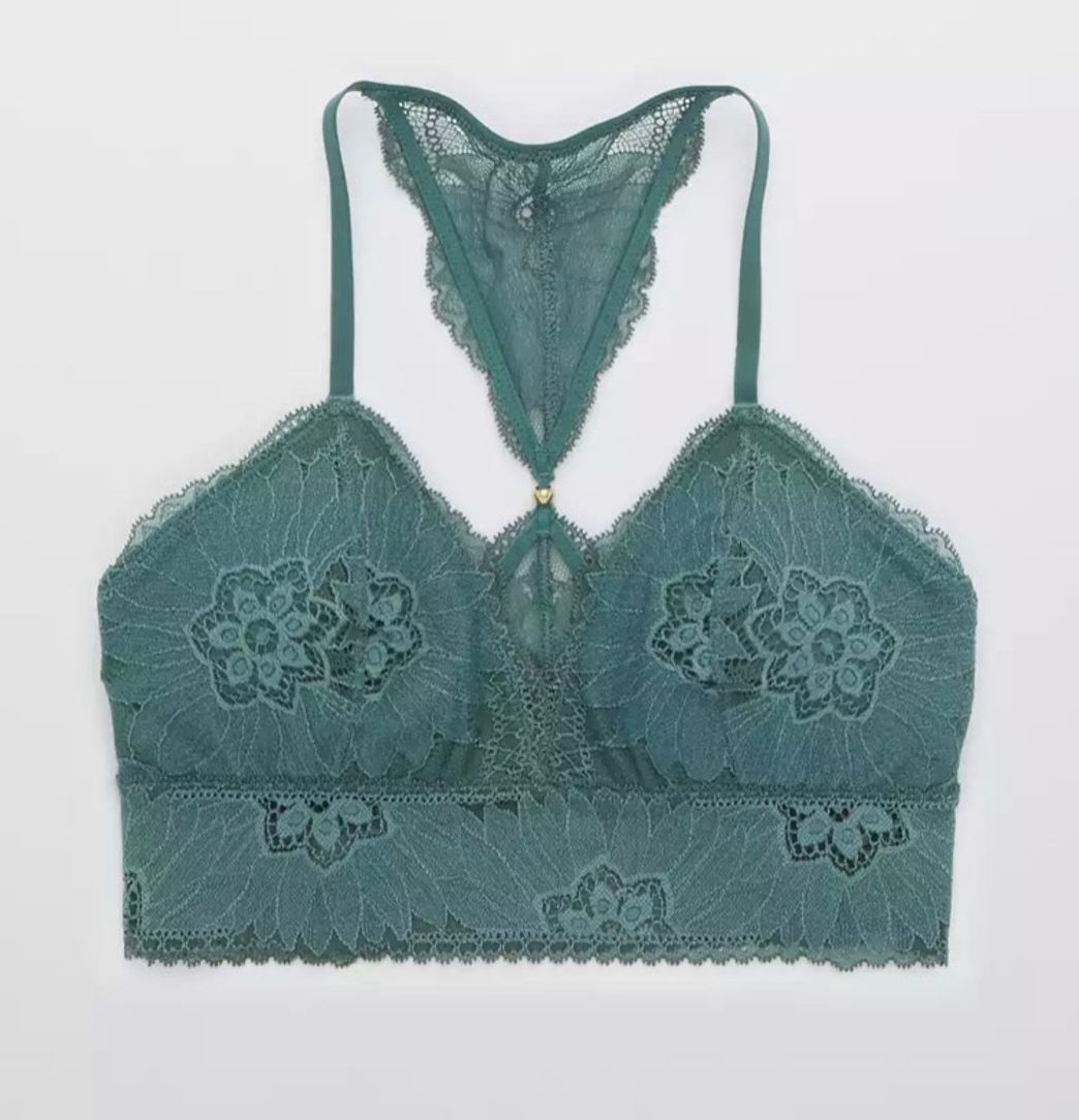 Moda Hibiscus Lace Padded Racerback Bralette | aerie