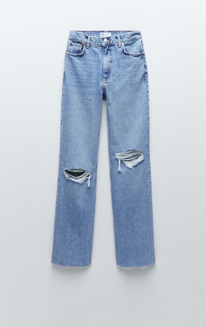 Fashion HI-RISE FULL LENGTH RIPPED JEANS