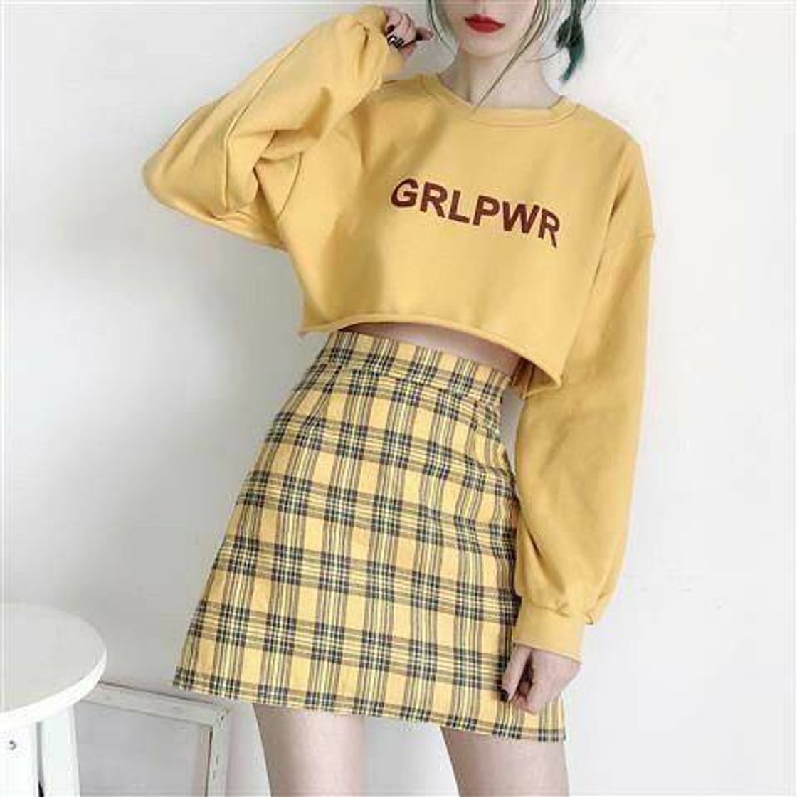 Fashion Yellow skirt 