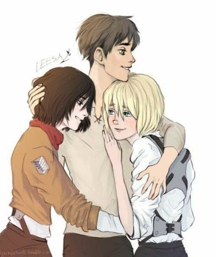 Eren, Armin and Mikasa