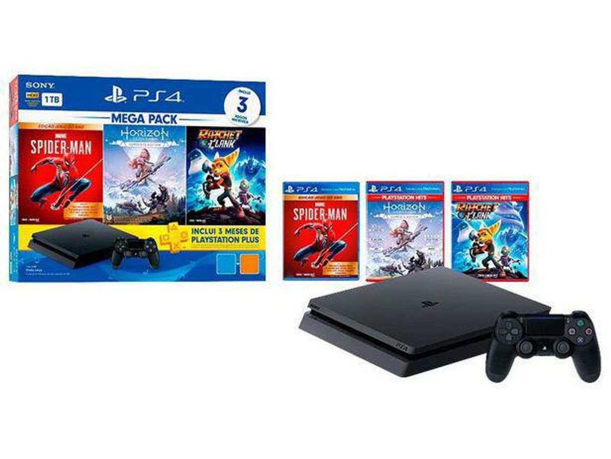 Videogames PlayStation 4 Mega Pack V15 1TB 1 Controle Preto - Sony