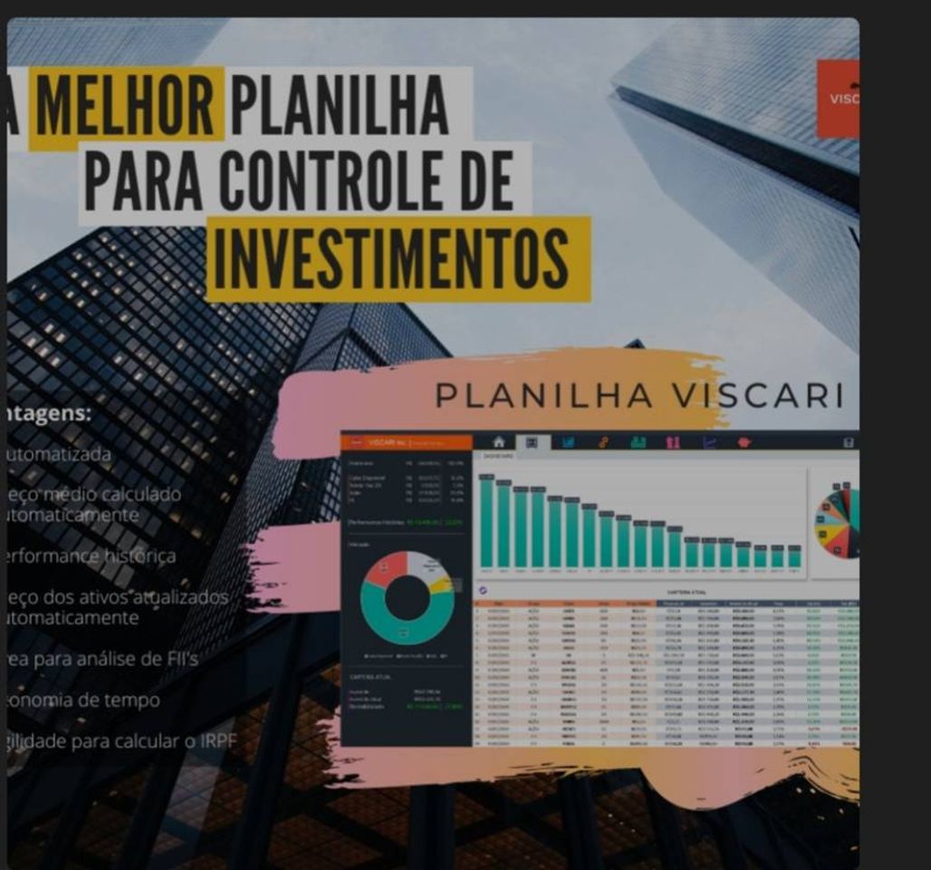 Products Melhor Planilha para Controle de Investimentos

