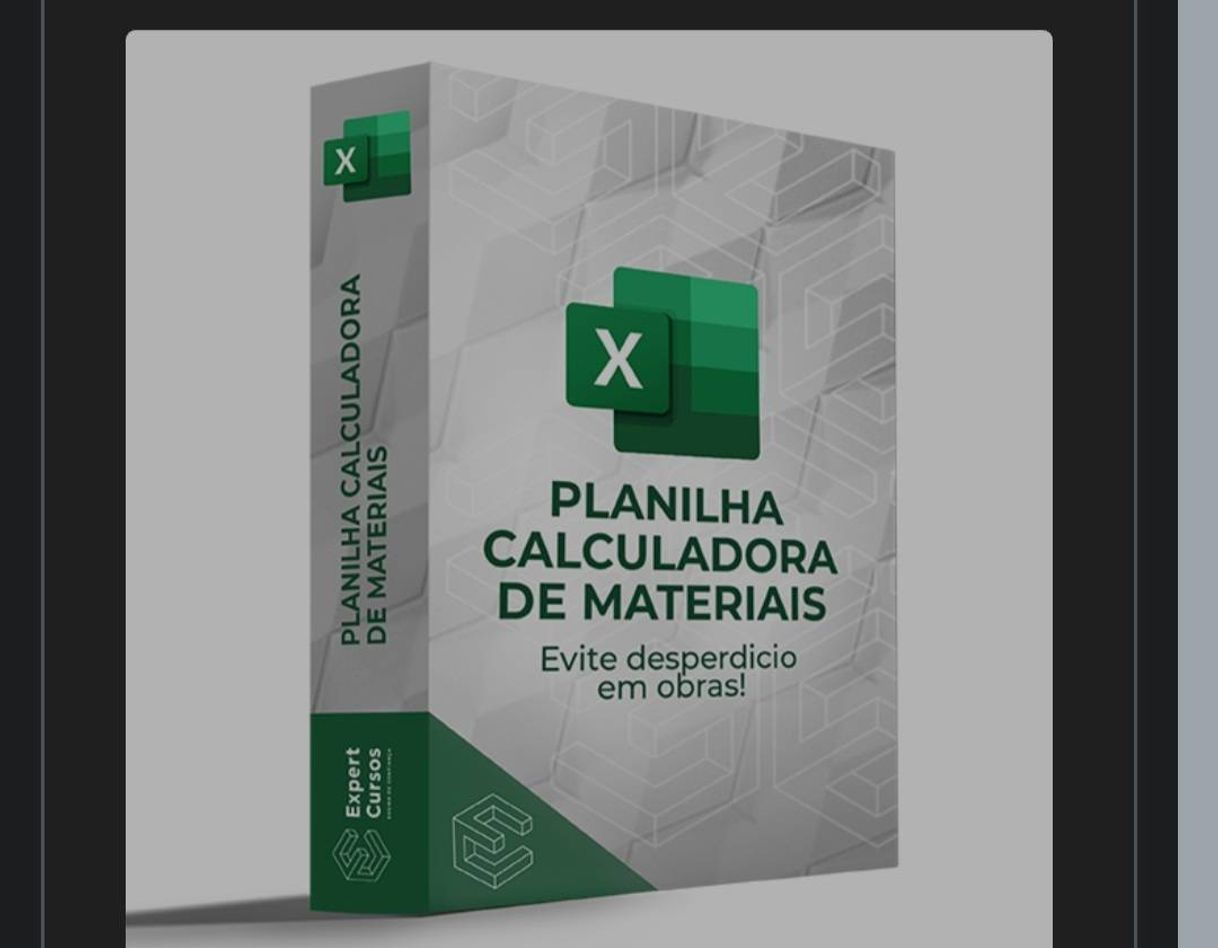 Products Planilha Calculadora de Materiais

