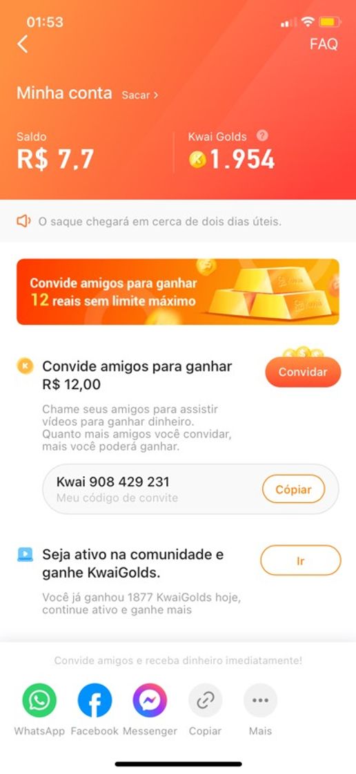 Fashion Ganhar dinheiro baixando o Kwai!https://m.kwai.app/s/pvIal41