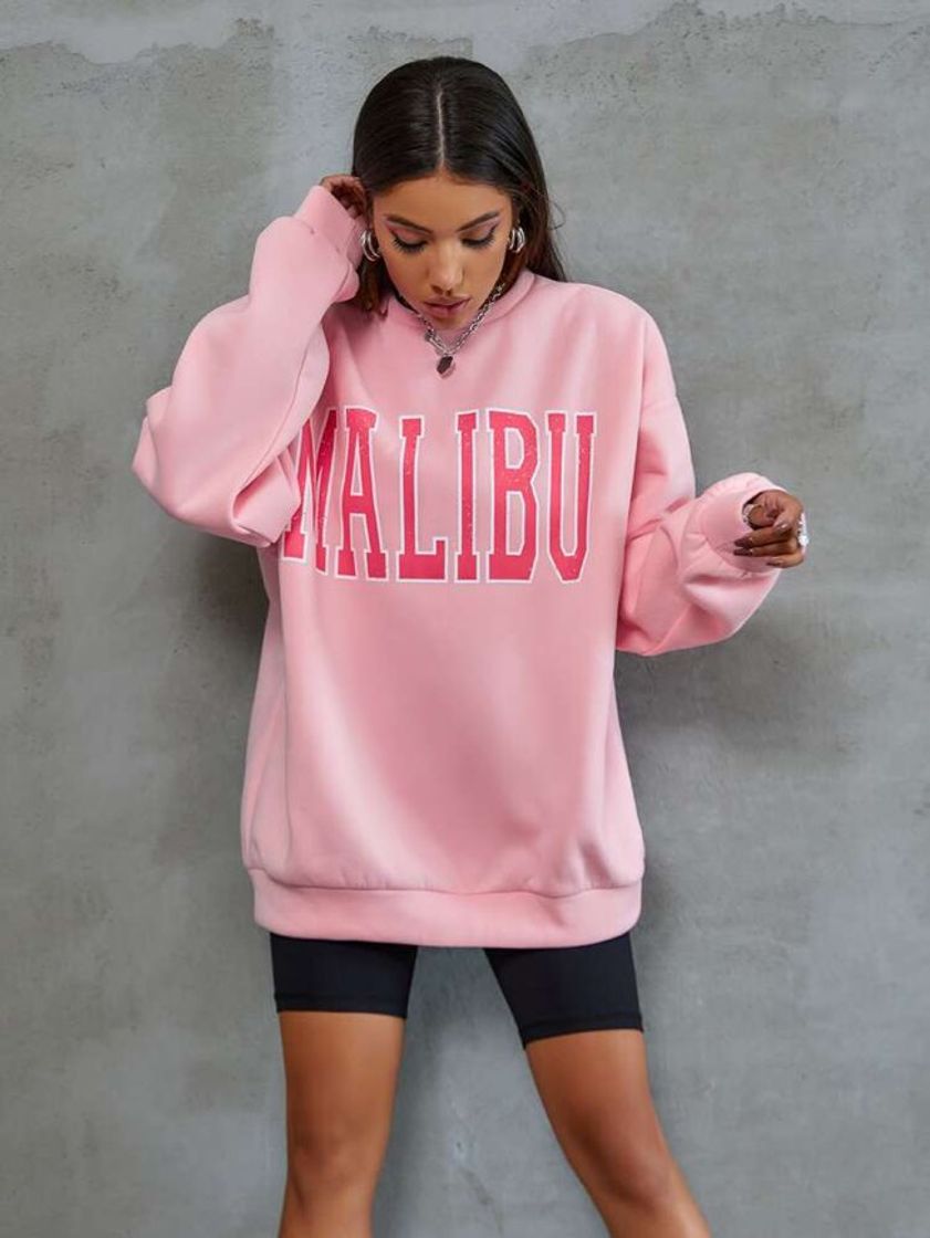 Moda https://m.shein.com/br/Malibu-Graphic-Oversized-Pullover-p-1