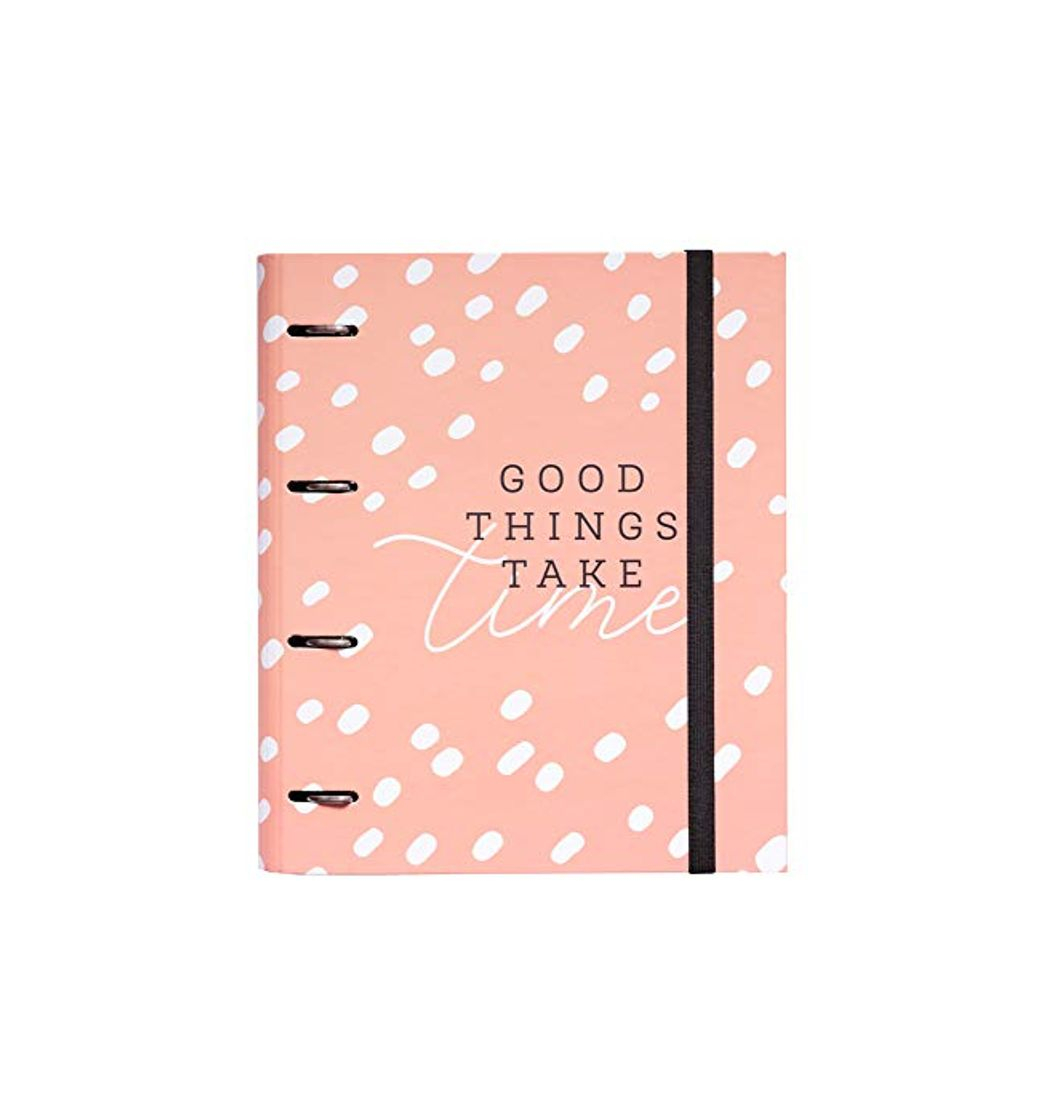 Social Carpeta 4 anillas troquelada premium Glitter gold dreams