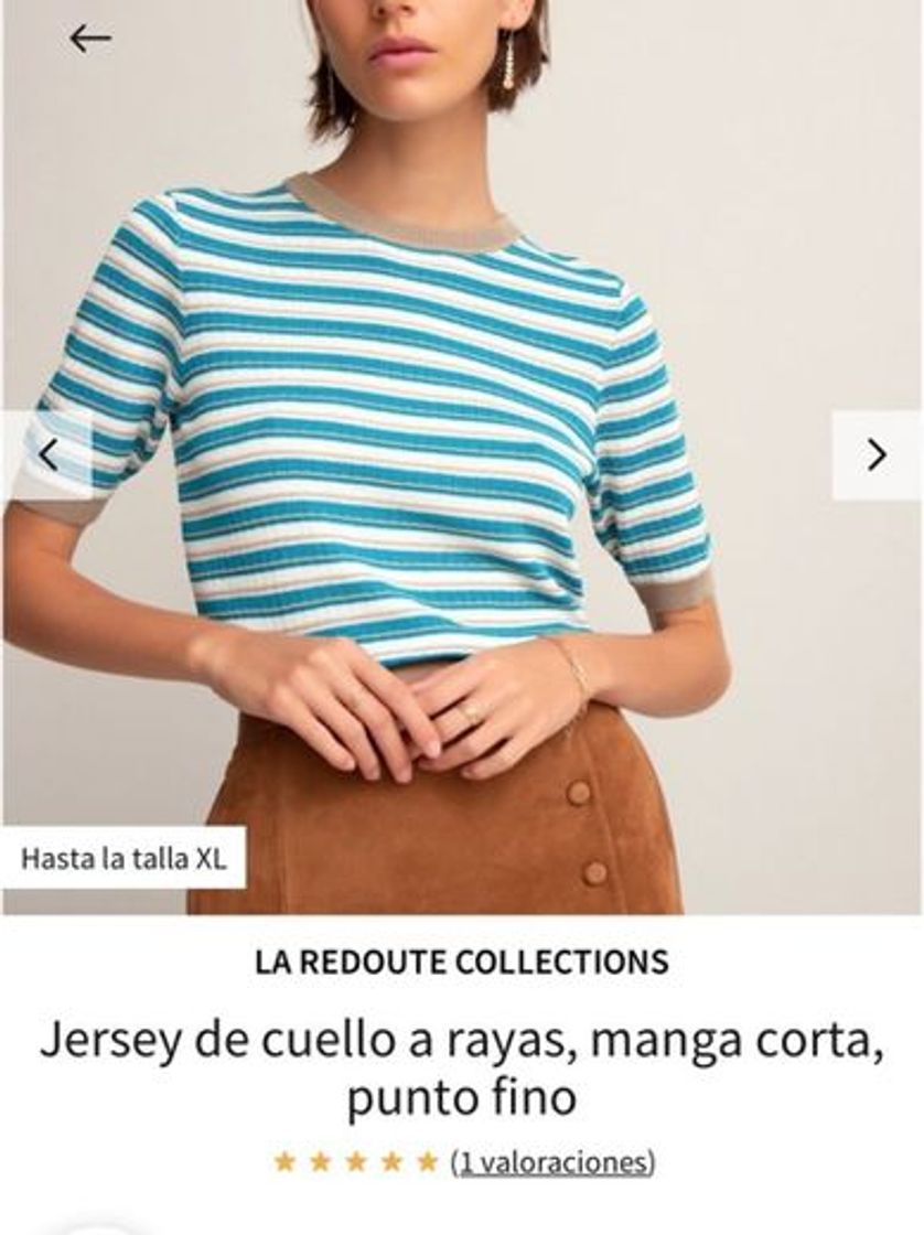 Fashion Jersey de cuello a rayas