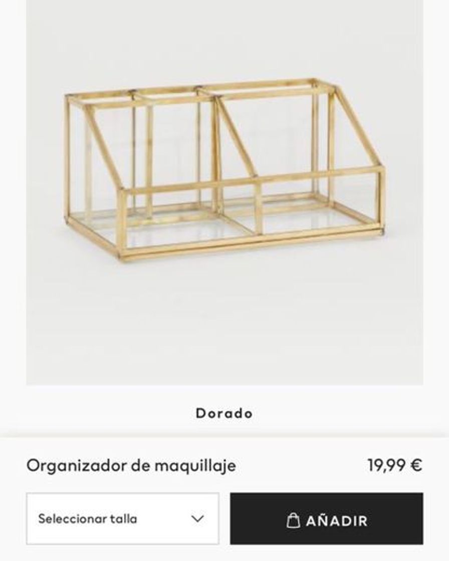 Product Organizador de maquillaje - Dorado - HOME