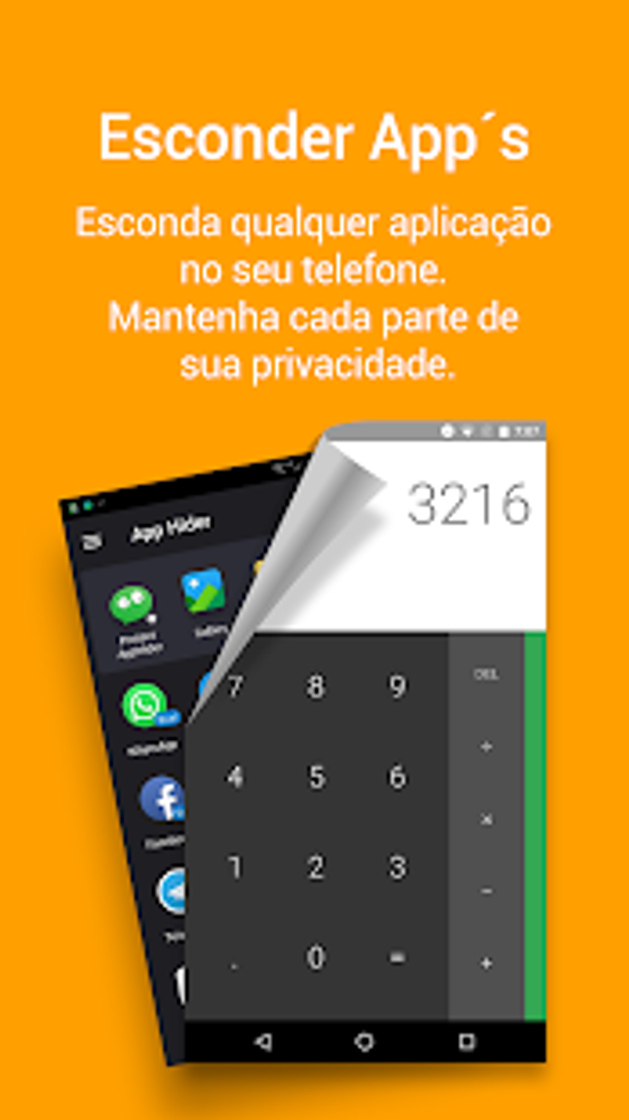 App Telefone que esconde apps...