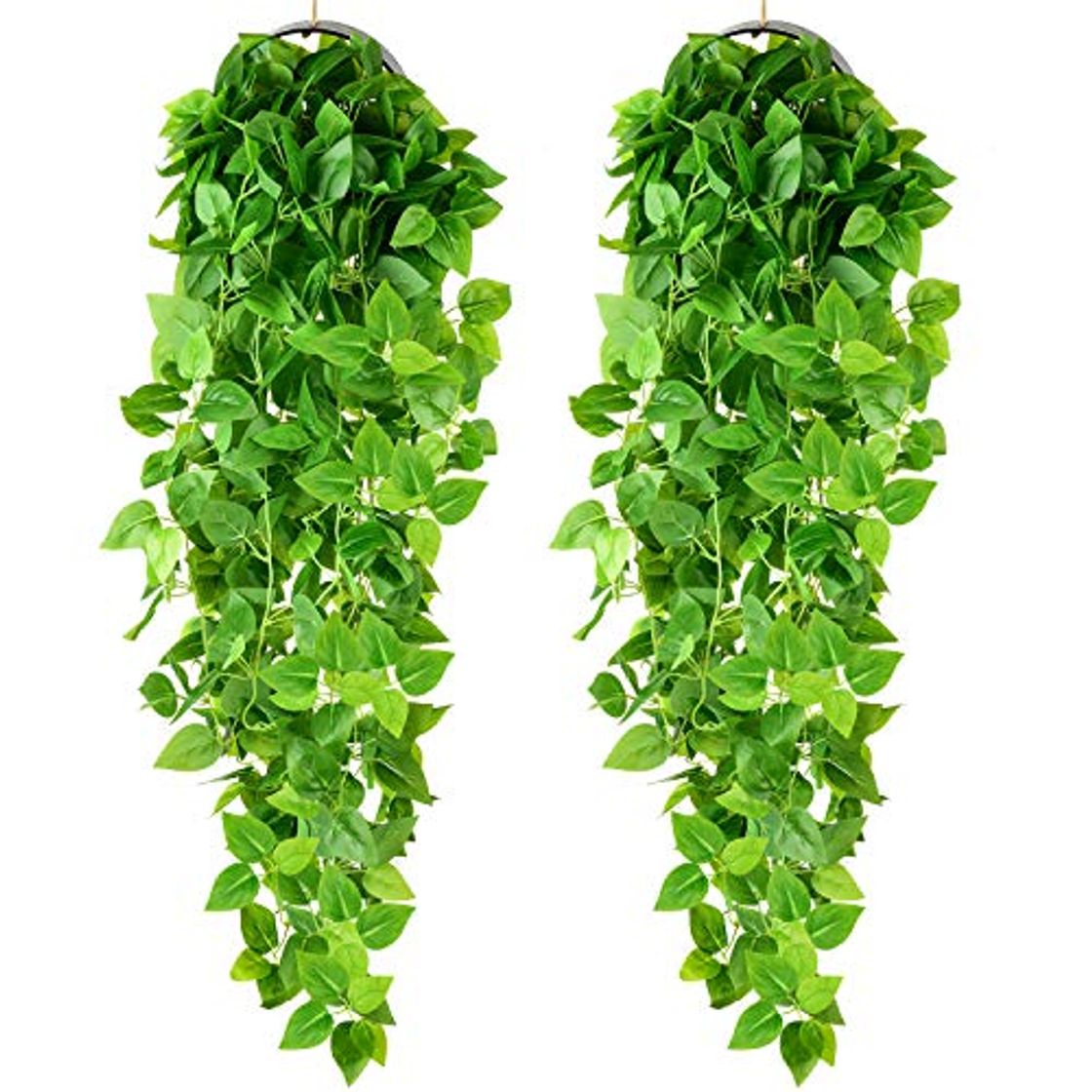 Social YQing 2 Piezas Hiedra Artificial Hoja Guirnalda Plantas Vid Colgante Guirnalda Planta Artificial Colgante Helecho para Pared Cestas Colgantes de Interior Decoración de Guirnalda de Boda