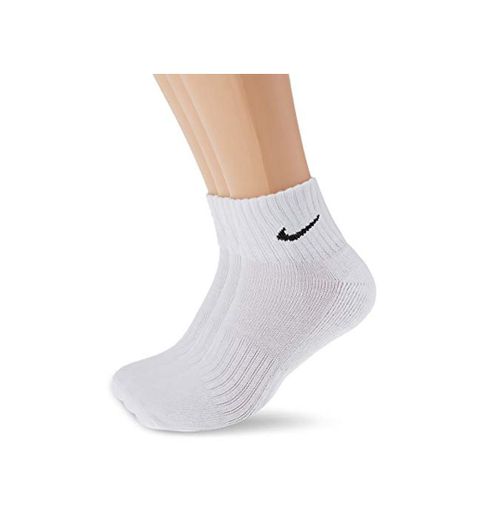 Nike One Quarter Socks 3PPK Value Calcetines para Hombre, Blanco