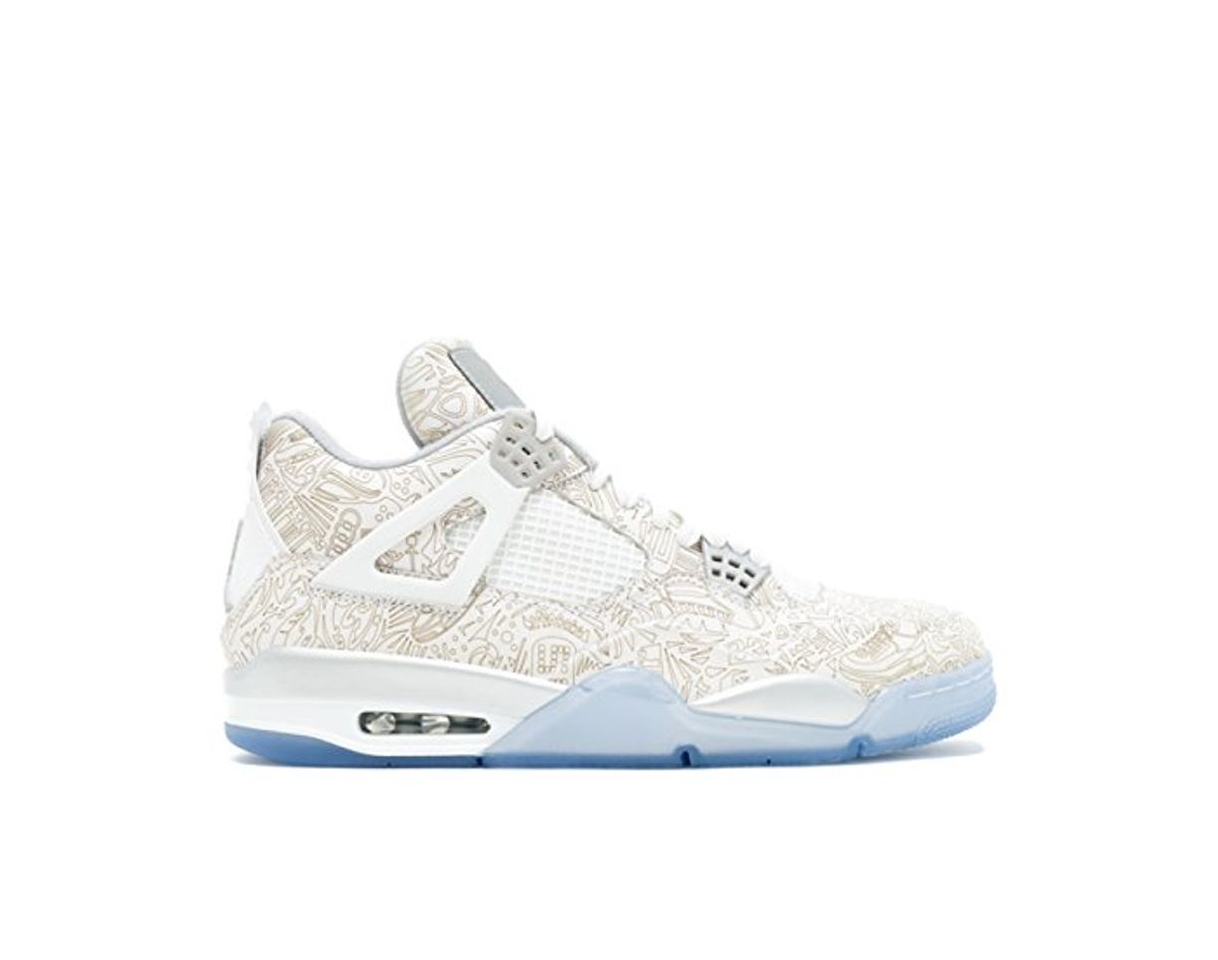 Fashion Nike Air Jordan 4 Retro - Zapatillas de Piel para Hombre Blanco