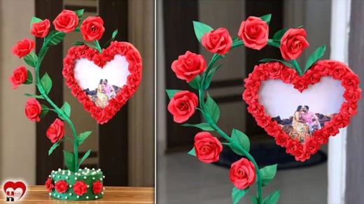 Corazón con rosas de papel ❤