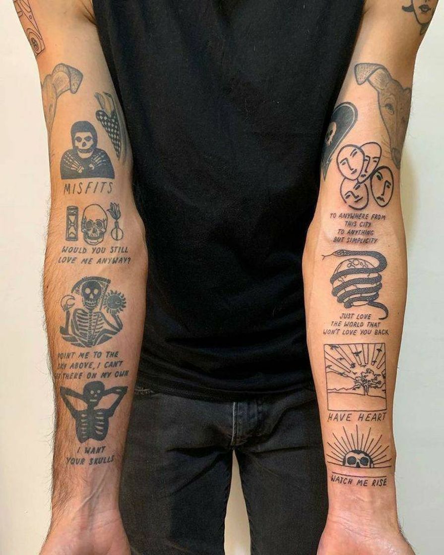 Moda Tatuagens de todos os tamanhos e tipos