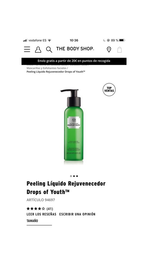 Product Peeling Líquido Drops of Youth™