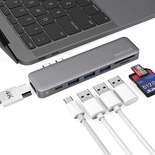 dodocool 7-en-1 Hub USB C para MacBook Pro 2018/2019/MacBook Air 2019/2018