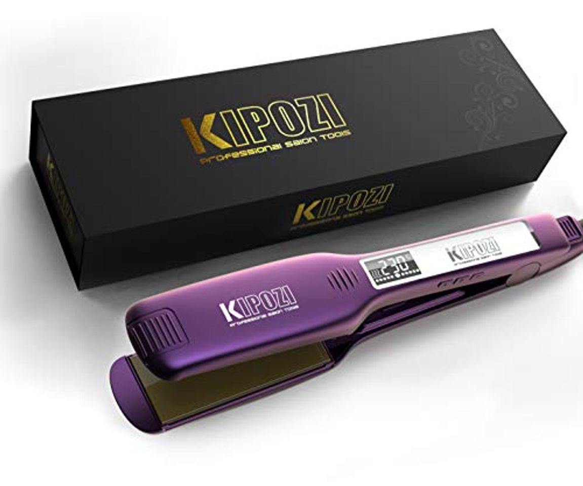 Producto KIPOZI Planchas del Pelo Profesionales con Placa Ancha de Titanio y Pantalla