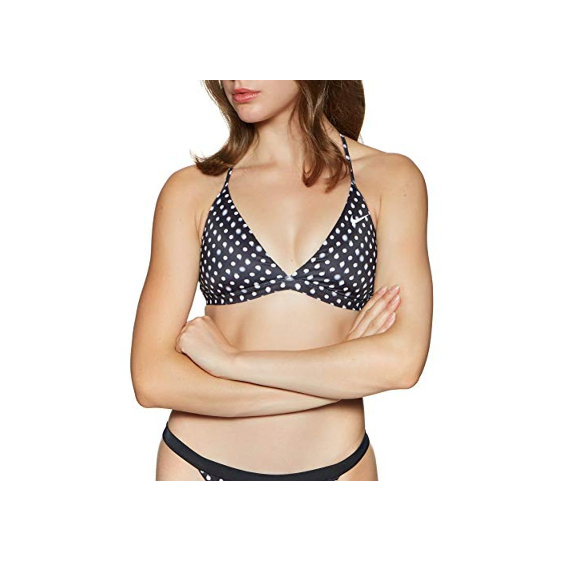 Moda Nike Swim Force Point T-Back parte superior de bikini Negro Negro