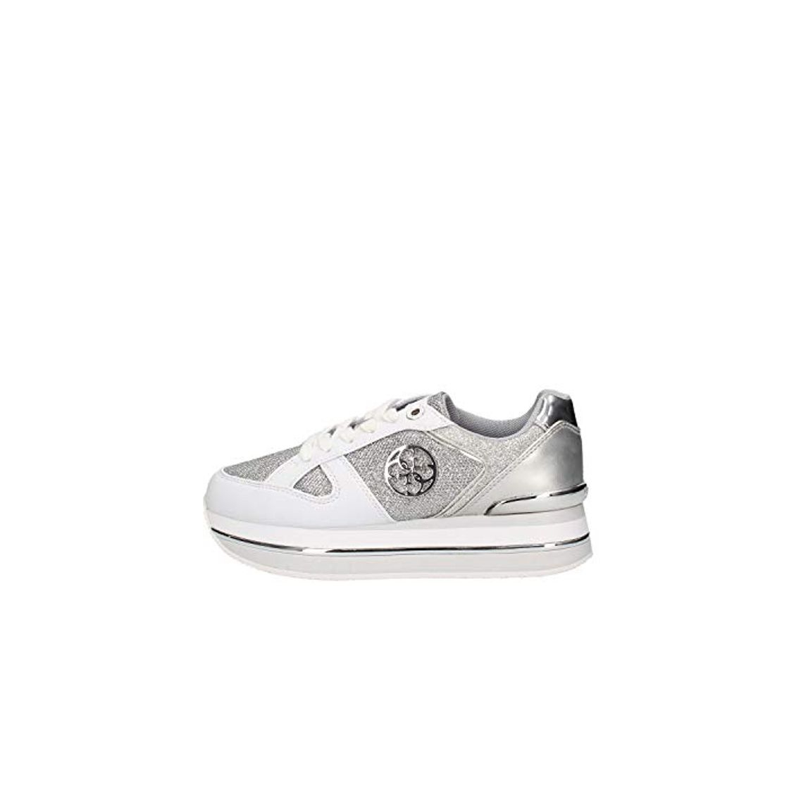 Moda Scarpe Donna Guess Sneaker Running Dealy in Ecopelle Bianco