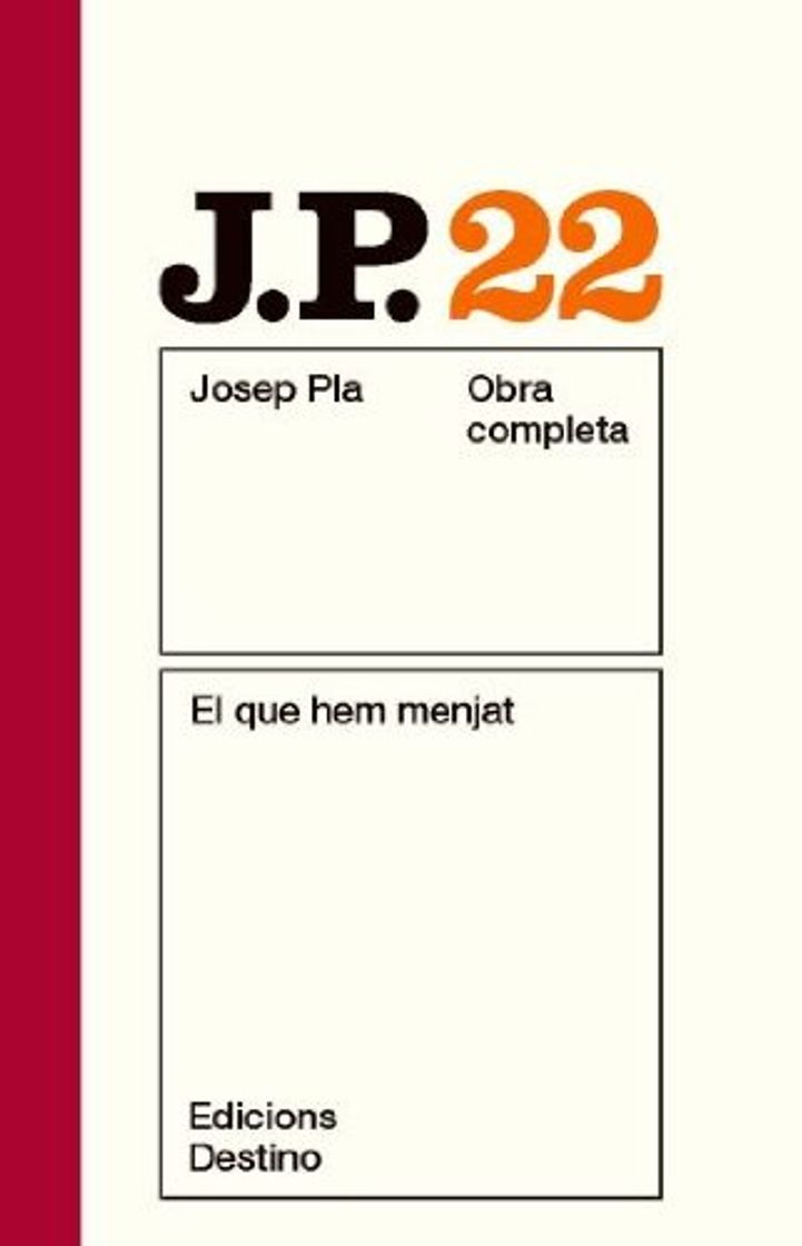 Libro El que hem menjat: O.Completa Josep Pla. Volum 22