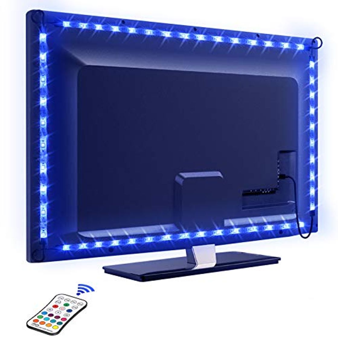 Elemento de la categoría hogar Tira LED TV 2.2M, OMERIL 5050 Tiras LED USB Impermeable con Control