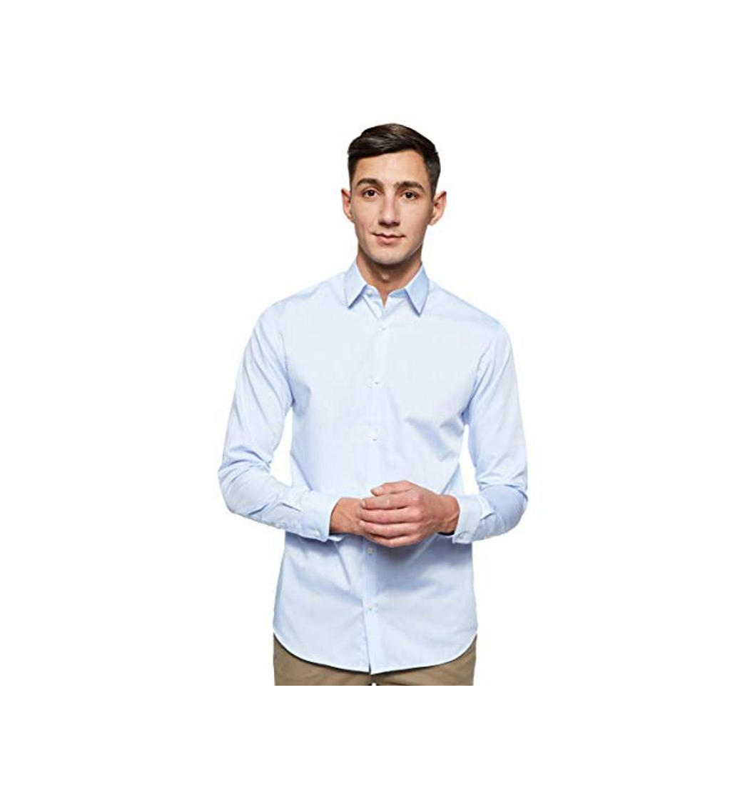 Fashion Jack & Jones Jprnon Iron Shirt L/s Noos Camisa, Azul