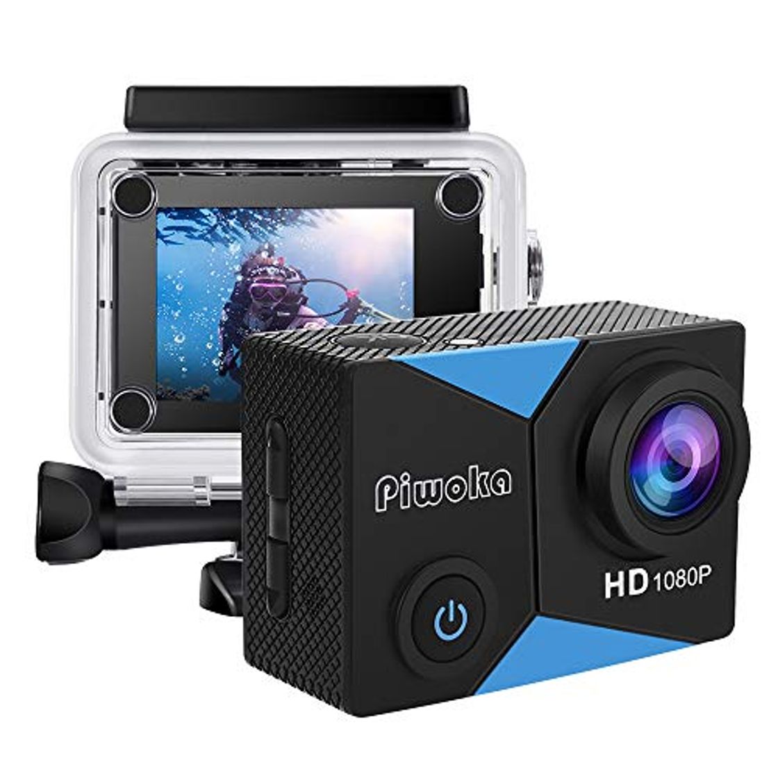 Producto Piwoka Cámara deportiva HD1080P 12MP impermeable 30M acción cámara submarina pantalla 2"LCD