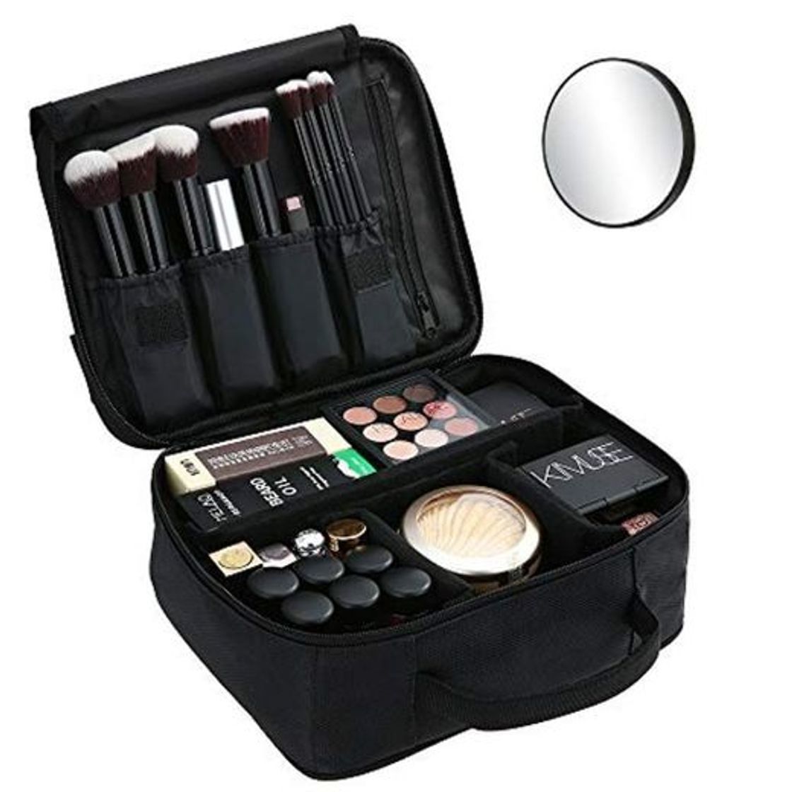 Social Bolsa de Maquillaje Ligera PortátilBolsa de Almacenamiento de Maquillaje con Asa Acolchada