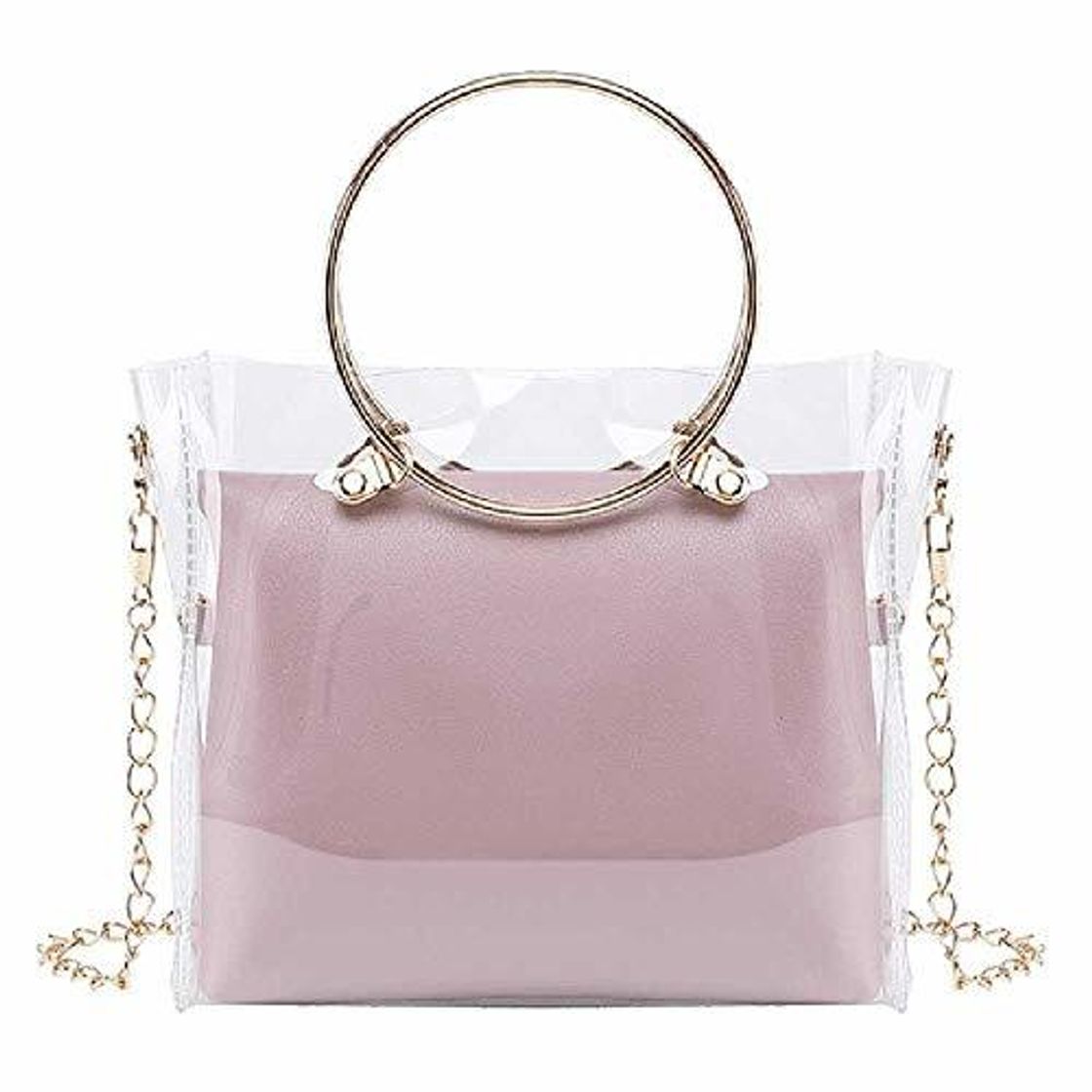 Lugares wangtao Bolso Diseño para Mujer Bolso De Cubo Transparente Bolso De Hombro