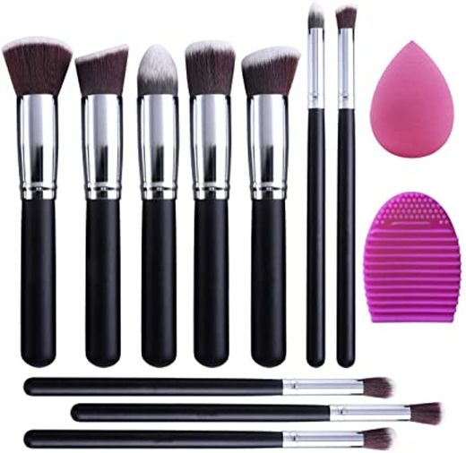 BEAKEY Set de Brochas de Maquillaje Profesional, Synthetic Kabuki Premium para Base