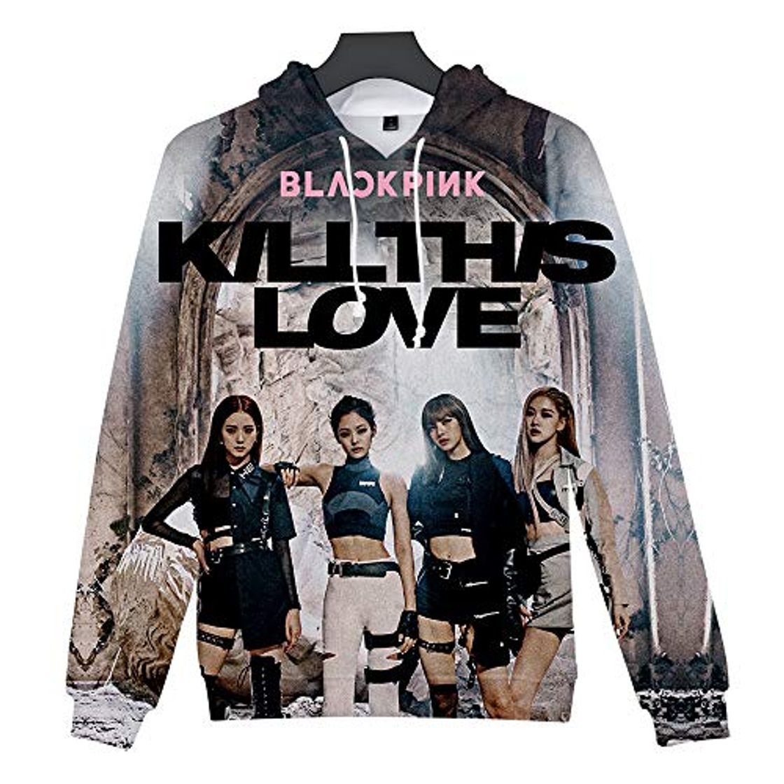 Fashion ZIGJOY Unisex Scena Musicale Coreana Kill This Love 3D Impreso Sudadera con