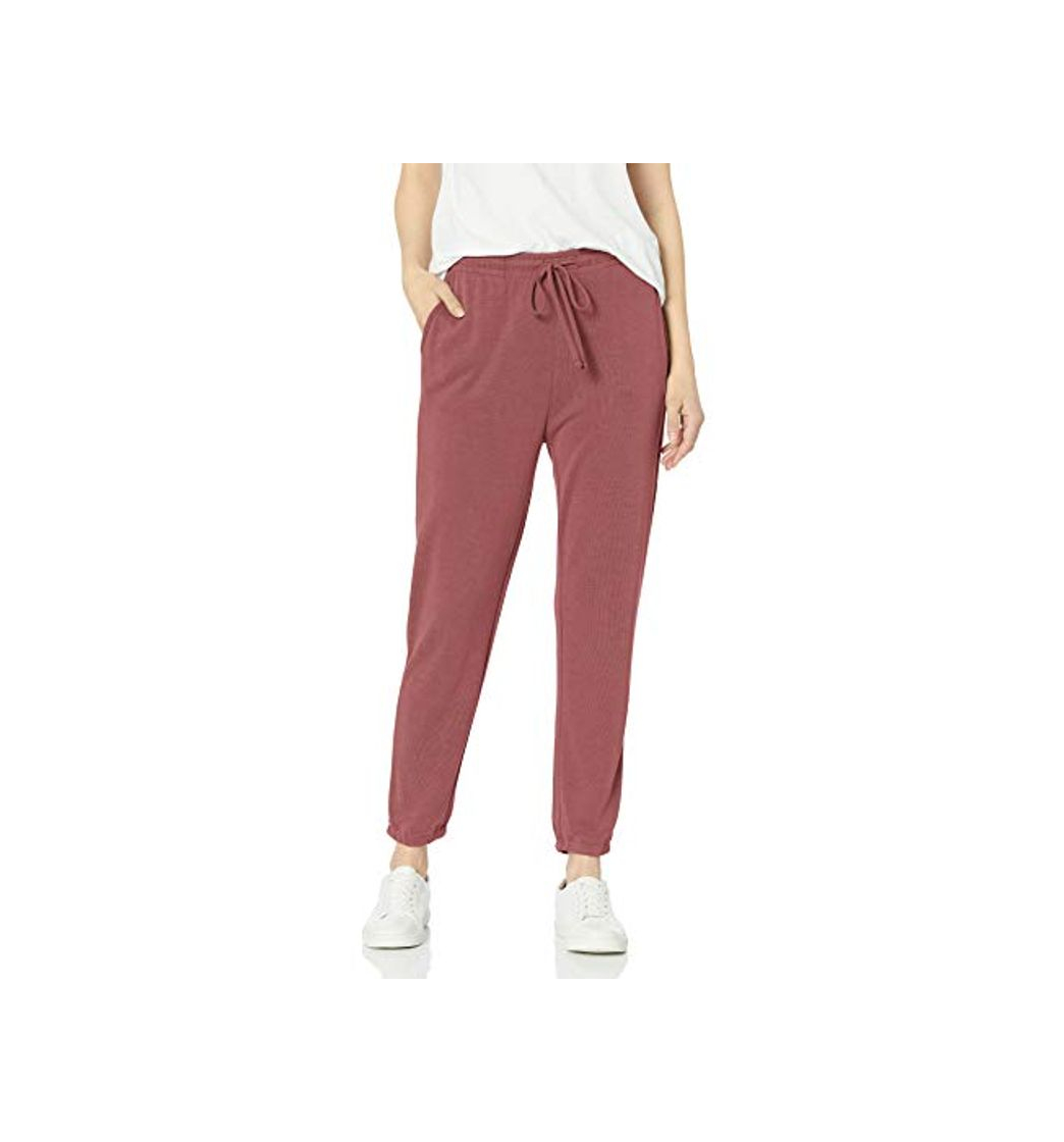 Moda Daily Ritual Pantalón de chándal de Mezcla Modal Lavada Pants, Ladrillo, US