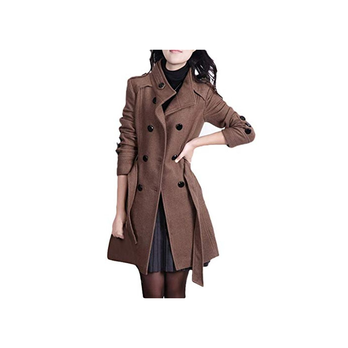 Product Overdose Chaqueta De Invierno para Mujer Casual Outwear Parka Cardigan Slim Coat