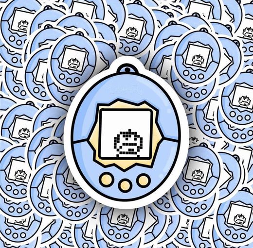 Figurinha de Tamagotchi Azul 