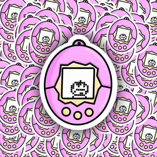 Figurinha de Tamagotchi Rosa