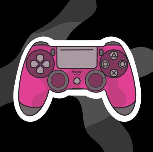 Figurinha- Controle de ps4 rosa e cinza 