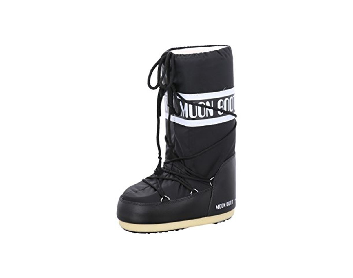 Fashion Moon Boot Nylon, Botas de Nieve Unisex Adulto, Negro