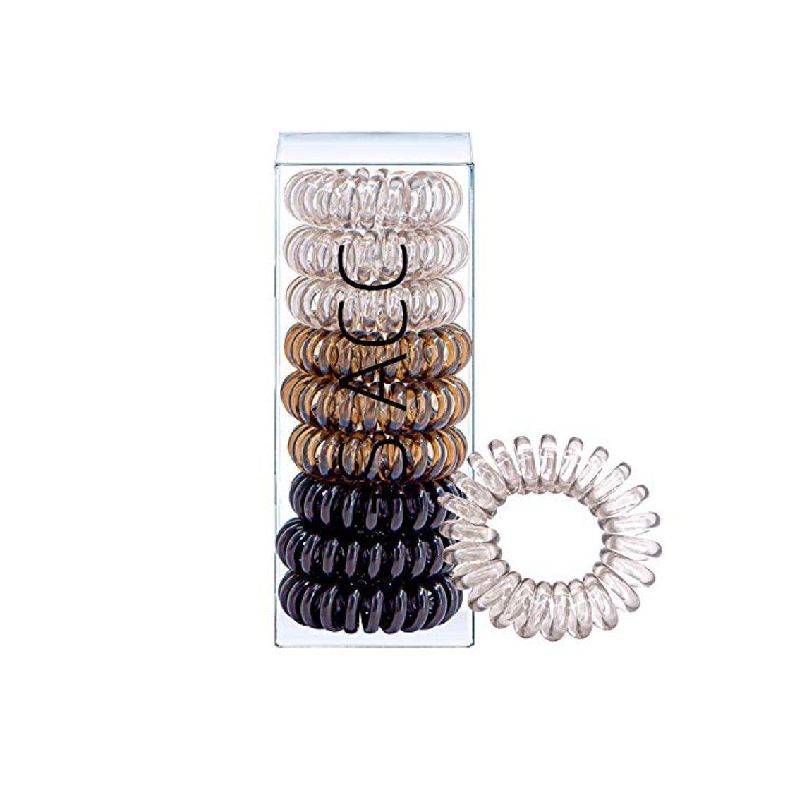 Productos Huryfox 9 Piezas Gomas del Pelo, Espiral Elásticas Cabello Accesorios, Traceless Anillo