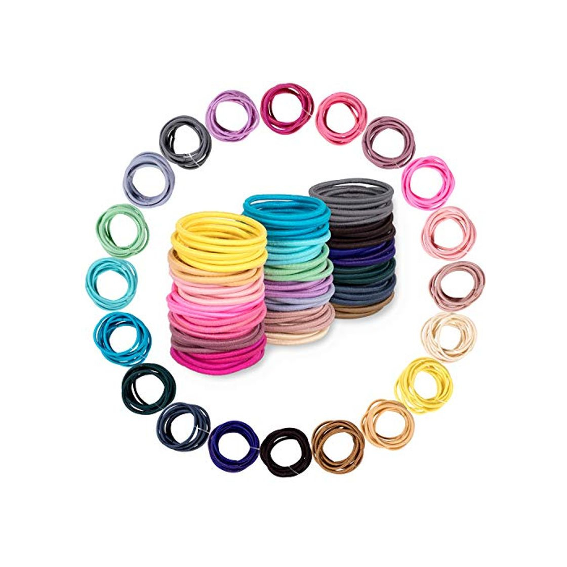 Productos Whaline 200Pcs Lazos para el Cabello del Bebé,Bandas de Pelo Multicolores,Elásticas Pequeñas