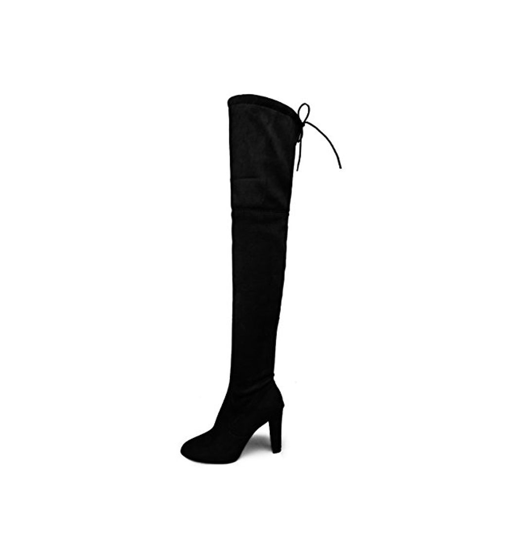 Minetom Mujer Atractivo Moda Invierno Boots Por Encima Rodilla Botas Zapatos De