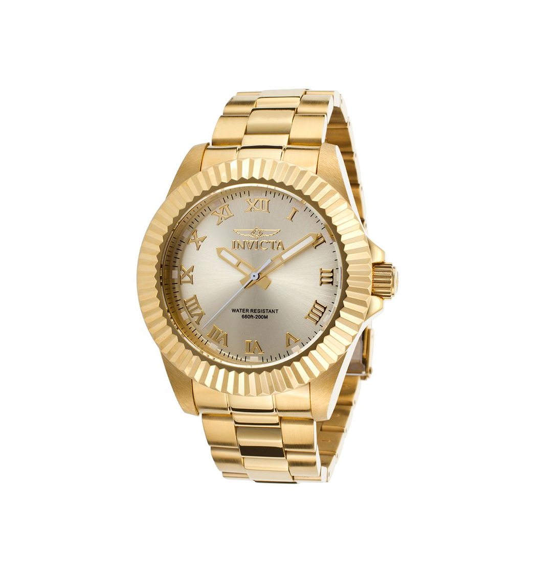 Invicta 16739 Pro Diver reloj dorado con pantalla analógica 