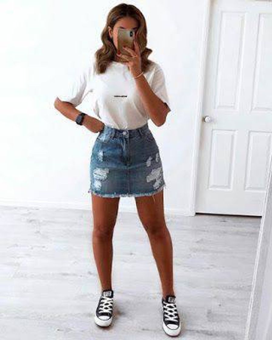 Moda Inspirações de saia jeans