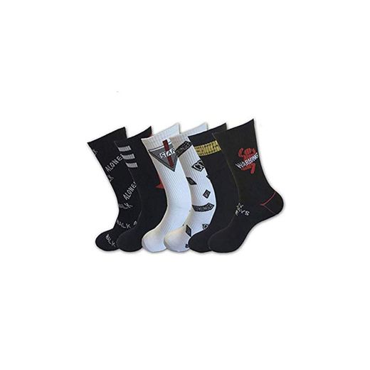 TTD 6 paquetes Crazy funky vestido calcetines hiphop Skate deportes atlético alto equipo calcetines