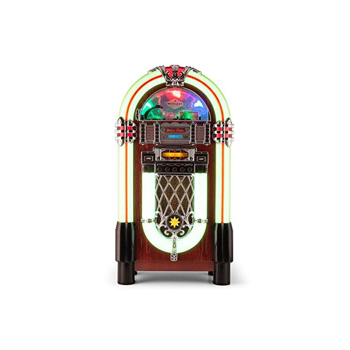 Social AUNA Graceland XXL Jukebox Vintage - Bluetooth , Reproductor CD , Puerto